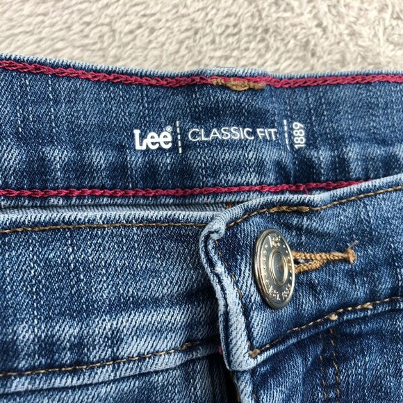 2 Lee Womens Jeans 14 Medium Lot Of Two Classic Straight Leg Mid Rise Relaxed - Picture 12 of 16